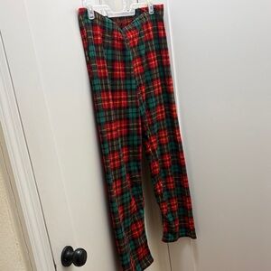 Plaid Men's Pants - Red and Green